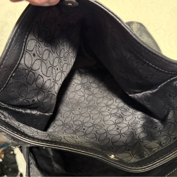 Gently Used Fossil Black Leather Tote Bag - Picture 3 of 10